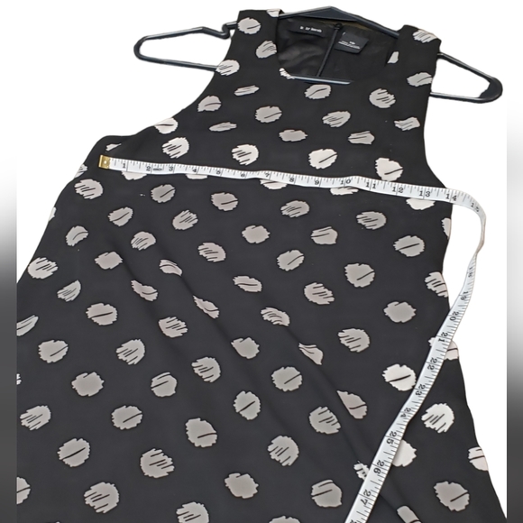 🔵 Black and White K by Kersh Sleeveless Dot Swing Dress - Picture 5 of 7